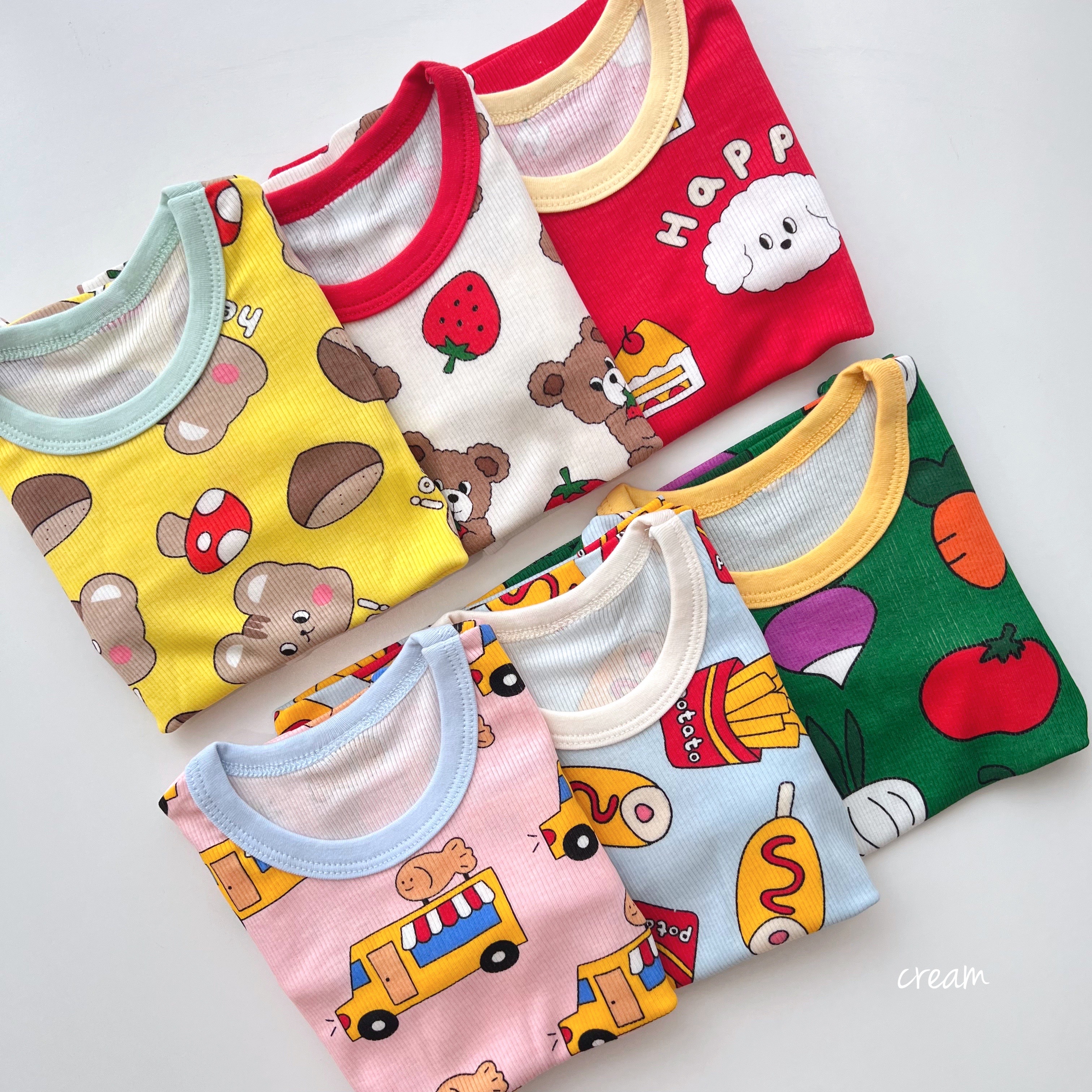 크림 실내복 밤부 골지 딱붙핏 치즈 순무 크리스마스