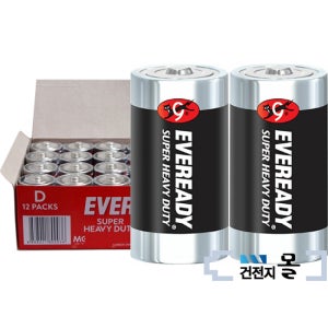 에버레디 망간 건전지 D형 2입 x 12팩(24알) 벌크 1.5V R20 D건전지