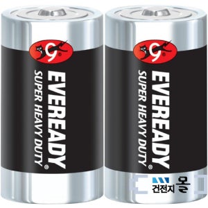 에버레디 망간 건전지 D형 2입(1팩) 벌크 1.5V R20 D건전지
