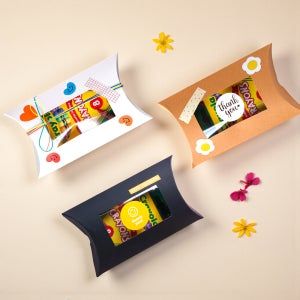 [10+1] 투명창 양말 선물상자 미니 포장박스 답례품 악세사리 오목상자 반달 종이박스