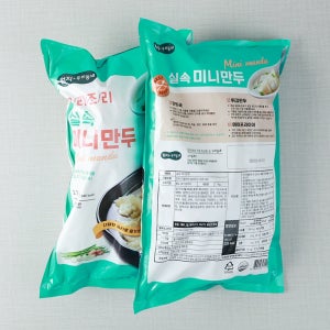 엄지 맛있는 미니만두 대용량 한입 작은 팝콘만두튀김 물만두 업소용 2.7kg, 3개