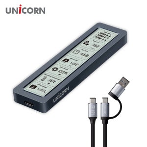 유니콘 스마트LCD 알루미늄 M.2 NVME SSD외장하드케이스 USB3.2Gen2 10Gbps A+C타입젠더 MSD-L50