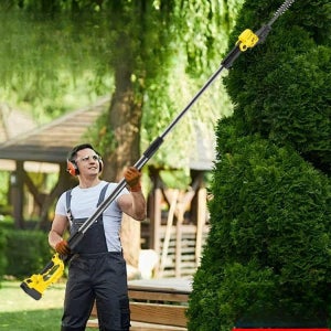 장대 전정기 트리머 과수원 나무 가지치기 조경 24V 1.6m 연장봉 배터리없음