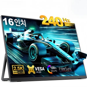 EViCiV 2.5K 16인치 240Hz e-스포츠 골드 주사율 게이밍용/업무용 포터블 모니터 보조 듀얼 모니터