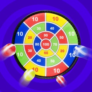 패브릭 찍찍이 다트판(37cm) 게임 보드 던지기 맞추기