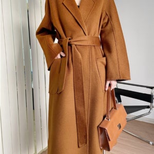 멋퀸 산양모 캐시미어100 코트 지블링 핸드메이드 코트 카멜