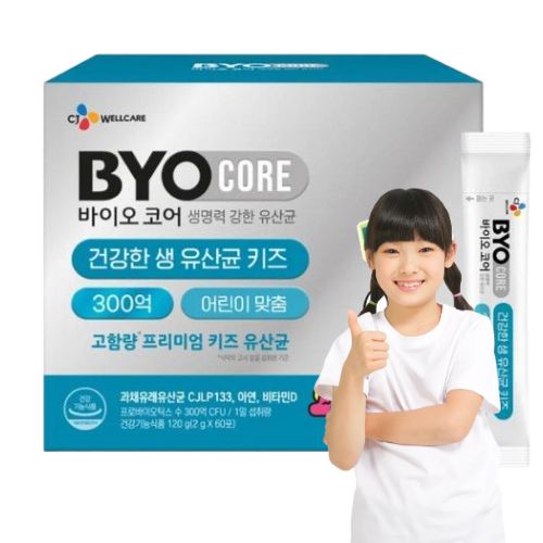 CJ바이오코어 어린이 키즈 피부면역 아이 유산균 60포