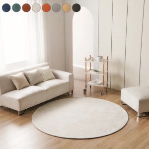 8컬러 14사이즈 포인트 방수러그 주문제작 카페트 (원형)200cm