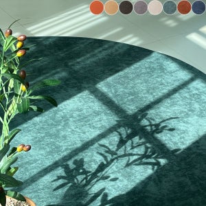 8컬러 14사이즈 포인트 방수러그 주문제작 카페트 (원형)150cm