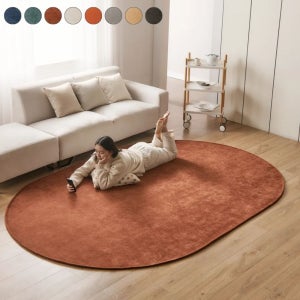 8컬러 14사이즈 포인트 방수러그 주문제작 카페트 (타원)200x300cm