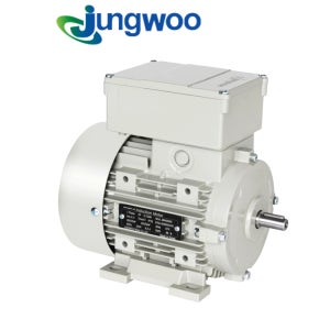 정우모터 단상 3마력 2.2KW 2극 B3 수평 축24mm 90L 220V JBA