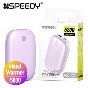 무료 각인 판촉물 스피디 휴대용 손난로 보조배터리 5200mAh 레이저 전사 인쇄 바이올렛