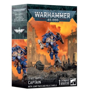 워해머40k SPACE MARINES CAPTAIN JUMP PACK & RELIC SHIELD