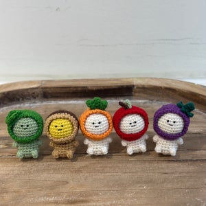 (도안) 컬러팜 모찌베어 5종 뜨개질 미니 코바늘 키링 가방 꾸미기 애착인형