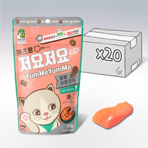 캐츠랑 저요저요 치석제거 이빨과자 고양이 간식 연어, 150g, 20개