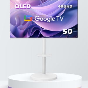 무빙뷰스마트 QLED50 127cm 구글TV+대형삼탠 화이트색상 제주 서귀포 당일설치해드림