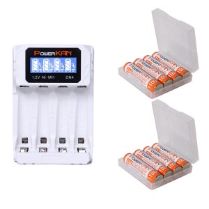 AAA 니켈수소 고용량 충전지세트 1100mAh 8개입 DNR4 니켈수소전용4구 충전기 1개