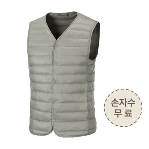 다운 경량 V넥 조끼 DW-930 경량패딩조끼 겨울 작업복 단체 근무복 오리털 패딩 방한 회사 자수무료