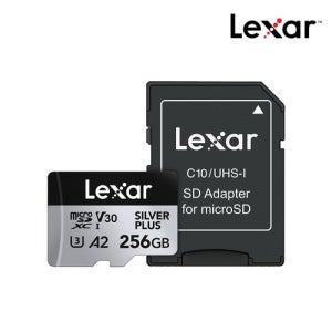 Lexar 실버 플러스 256GB 마이크로 SD카드 U3 V30 A2 4K 촬영용