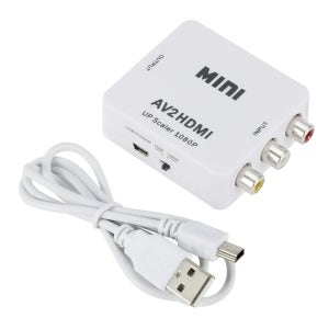 AV to HDMI RCA 컨버터 레트로 게임기 구형TV 연결 1080P 업스케일러 변환기