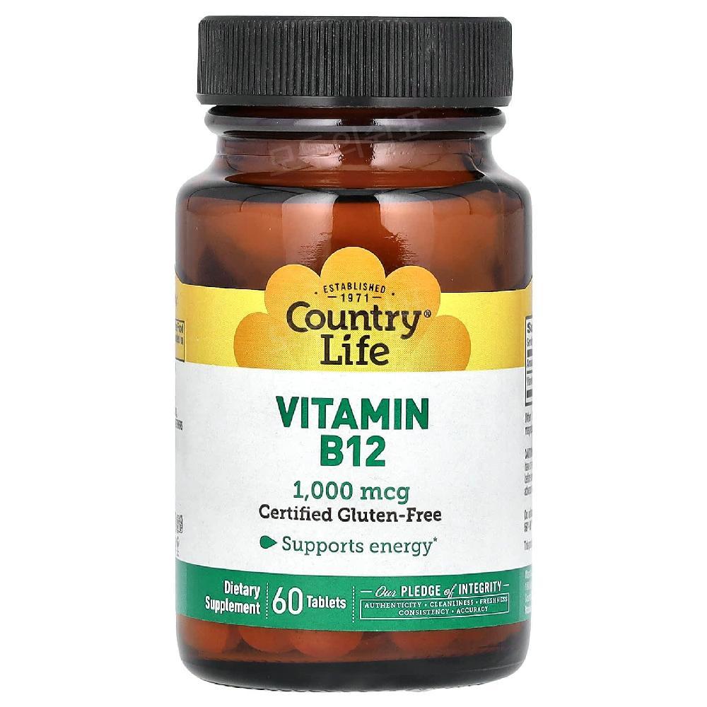 <b>컨트리라이프 시아노코발라민</b> 비타민 b12 1000mcg 60정 Vitamin B12