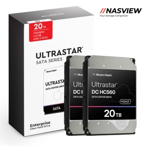 WD Ultrastar HC560 데이터센터 서버 NAS 용 하드디스크 2 PACK 512MB, 20TB