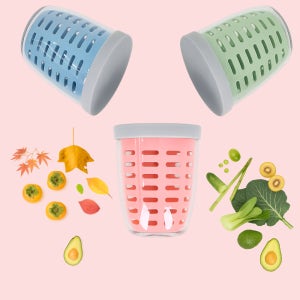 담빛홈 후르츠팟 과일통 샐러드 도시락통 밀프랩 과일용기(포크포함) 600ml, 핑크