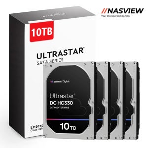 WD Ultrastar HC330 데이터센터 서버 NAS 용 하드디스크 4 PACK 256MB, 10TB