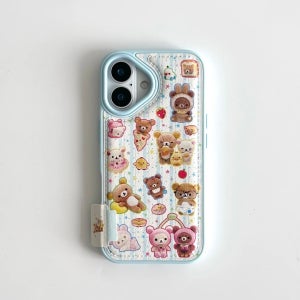 리락쿠마 퐁신 가죽 아이폰16프로 16 가을겨울케이스