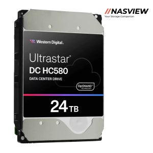 WD Ultrastar HC580 데이터센터 서버 NAS 엔터프라이즈 기업용 하드디스크 AS 5년 512MB, 24TB