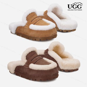 오즈라나 어그 호주 양털 자수로고 시어링 슬리퍼 OZ3016