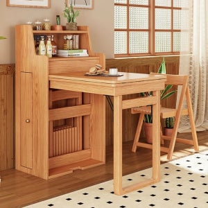 접이식 식탁 공간활용 원목 오피스텔 거실 원룸 폴딩 확장형 A. 64cm 나무 개폐식 식탁