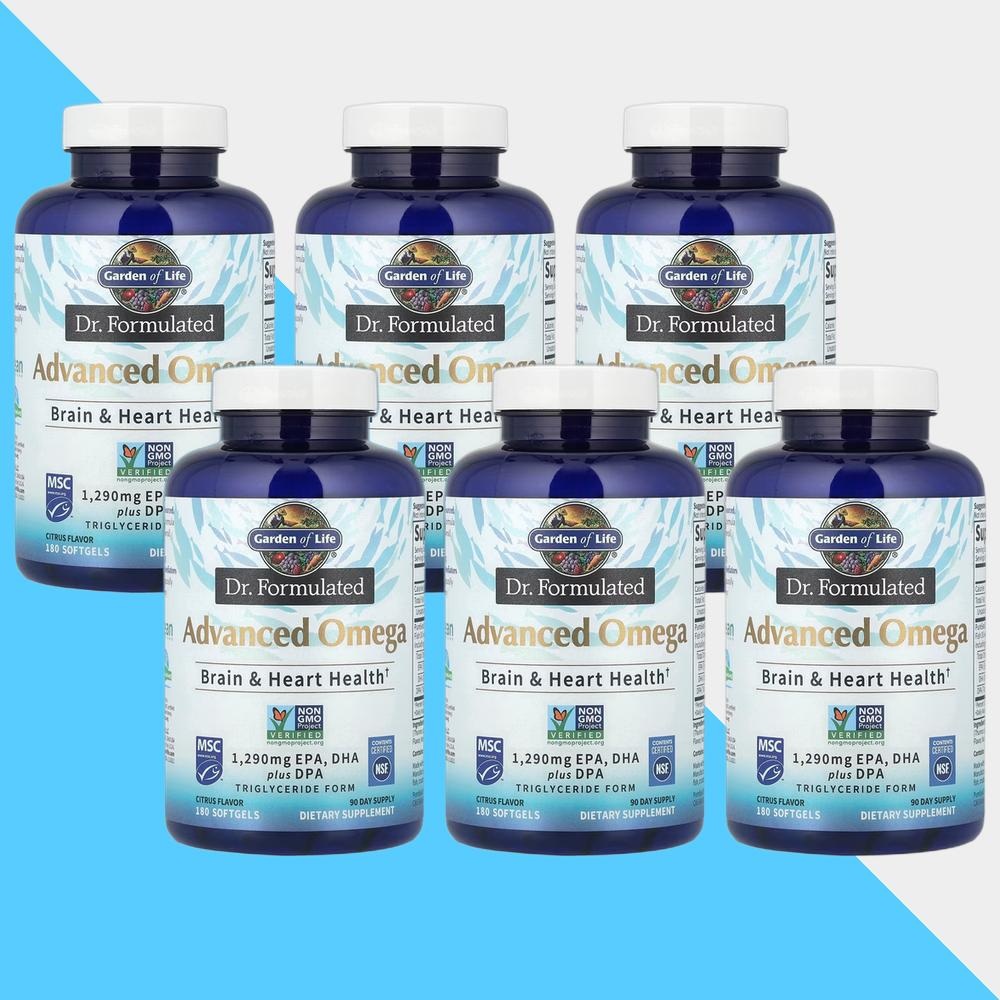 <b>가든오브라이프 오메가3</b> 어드밴스드 레몬향 1290mg(2정) 180정 6개