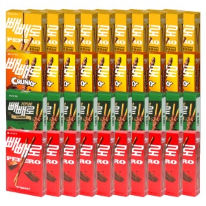 빼빼로 4종 초코 아몬드 초코필드 크런키 각10개씩 총40입 1박스