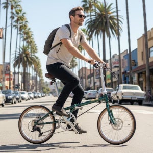 다혼 보드워크 P10 HD - 10단 유압 디스크, 델텍 케이블, 외장BB 크랭크, 클래식 스타일 크로몰리 접이식 프레임, 다크그린