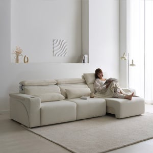 리클라이너 소파 슬라이드 쇼파 모션 소파 아이보리 3인 4인용(Laun)