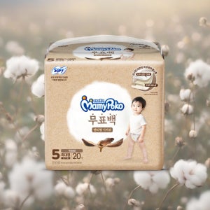 마미포코 무표백 유기농 팬티형 기저귀 5단계 남아용 20매x6팩 1박스 특대형