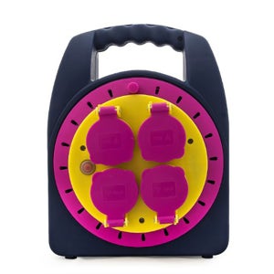 세이즈 X2M IP-20M-1.0SQ-핫핑크 릴선 연장코드선 공사현장 안전한 설계 방우방진