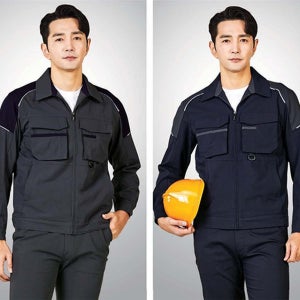 피오젠 봄 가을 작업복 사계절 점퍼 스판 상의 하의 PS-J201 J202 세트 안전용품