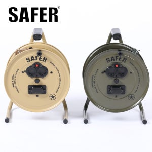 캠핑 전기릴선 2구 20M 리드선 전기선 작업선 국산 안전 캡형 세이퍼 밀리터리