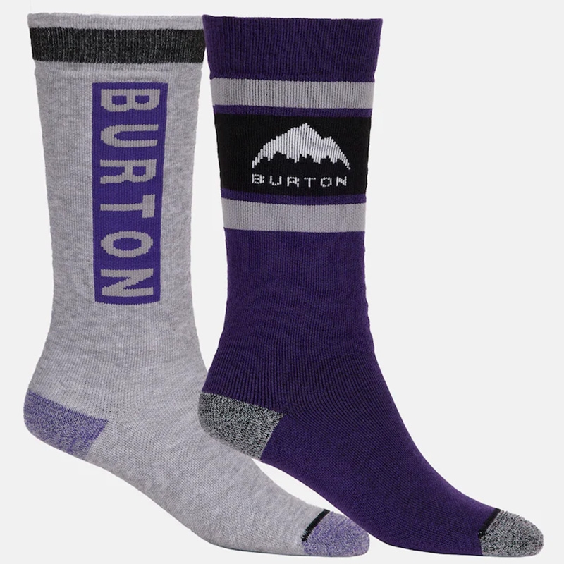 버튼 아동용 위켄드 2팩 보드양말 퍼플 2526 BURTON Kids Weekend Midweight 2 Pack Sock Imperial Purple