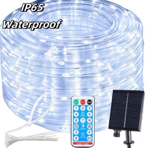 30M 태양광 LED 튜브 리모컨 조명 하얀색 30.48미터 302LED