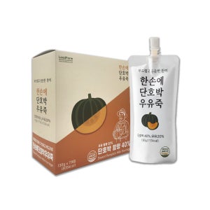 리드팜 짜먹는죽 한손에 단호박 우유 죽 단호박 함량40% 130g, 14개