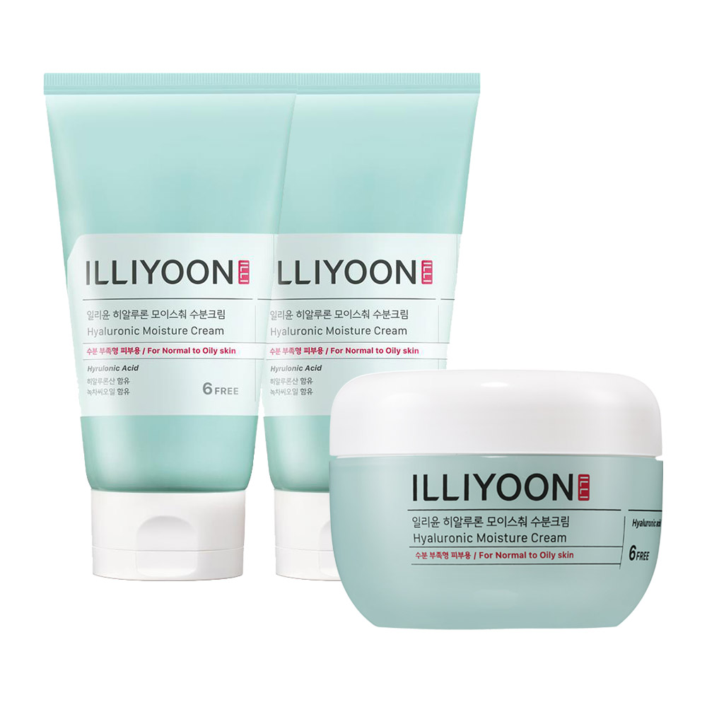 일리윤 사계절 수분크림 대용량 구성 히알루론 모이스춰 100ml 3입