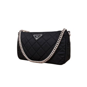 프라다 포코노 퀼팅 미니 체인 크로스백 블랙 1BH026 2AS3 F0002