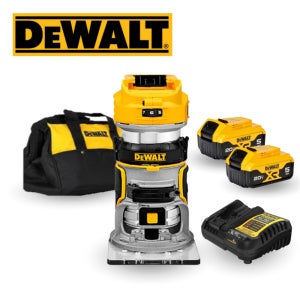 디월트 DCW600P2 충전 무선 트리머 플런지 라우터 5.0Ah 배터리 2개 + 파우치