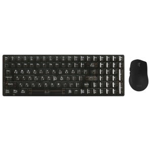 지클릭커 슈퍼히어로 SPMK100 저소음 무선 블루투스 기계식 키보드 마우스 세트 팝핑블랙