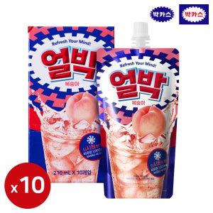 박카스 얼려먹는 얼박 컵얼음 복숭아, 210ml, 10개