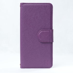 H 더블 월렛 가죽 지갑 다이어리 케이스 퍼플, 갤럭시A42
