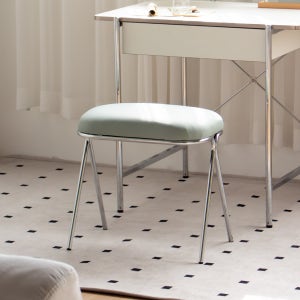 캔디 화장대의자 원형 스툴 가죽 인테리어의자 민트